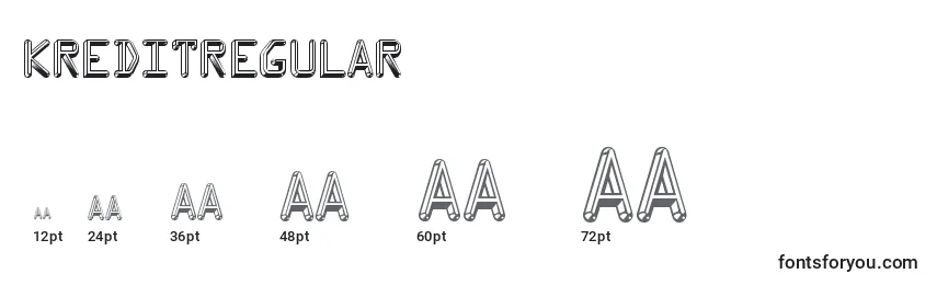 KreditRegular Font Sizes