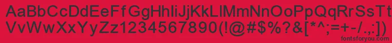 フォントErUnivers866 – 赤い背景に黒い文字