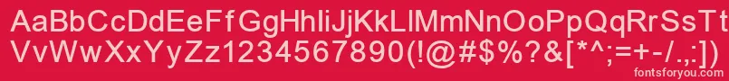 ErUnivers866 Font – Pink Fonts on Red Background