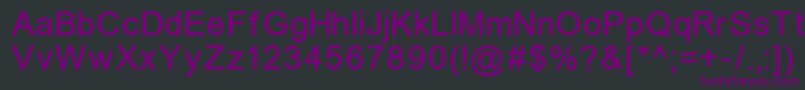 ErUnivers866 Font – Purple Fonts on Black Background
