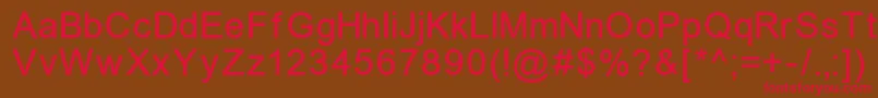 ErUnivers866 Font – Red Fonts on Brown Background