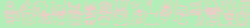 Monsterocity Font – Pink Fonts on Green Background