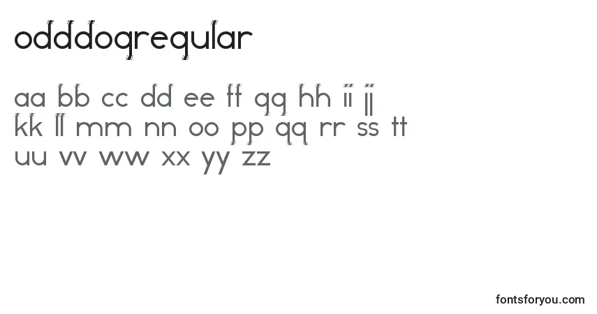 Czcionka OddDogRegular – alfabet, cyfry, specjalne znaki