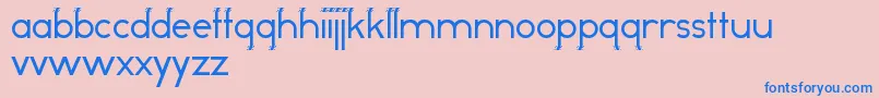 OddDogRegular Font – Blue Fonts on Pink Background