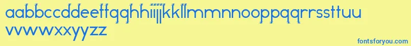 OddDogRegular Font – Blue Fonts on Yellow Background