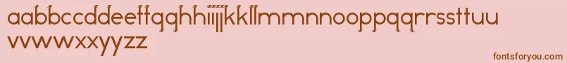 OddDogRegular Font – Brown Fonts on Pink Background