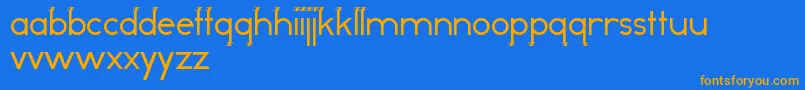 OddDogRegular Font – Orange Fonts on Blue Background