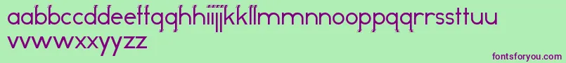 OddDogRegular Font – Purple Fonts on Green Background