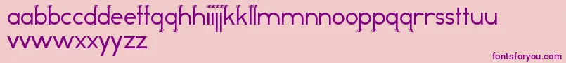OddDogRegular Font – Purple Fonts on Pink Background