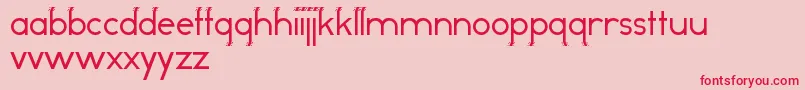 OddDogRegular Font – Red Fonts on Pink Background