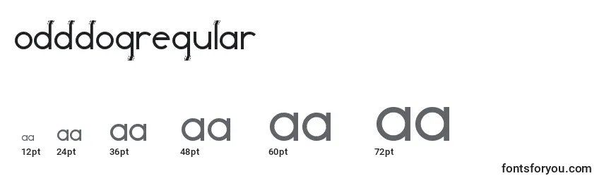 OddDogRegular Font Sizes