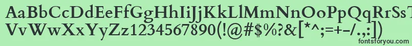 フォントCardoBold – 緑の背景に黒い文字