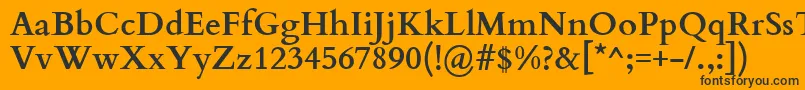 Шрифт CardoBold – чёрные шрифты на оранжевом фоне