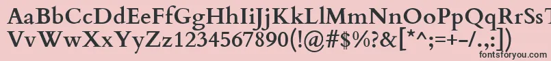 フォントCardoBold – ピンクの背景に黒い文字