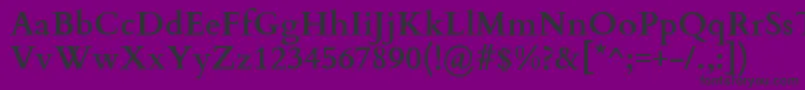 CardoBold Font – Black Fonts on Purple Background