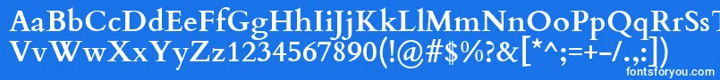 フォントCardoBold – 青い背景に白い文字