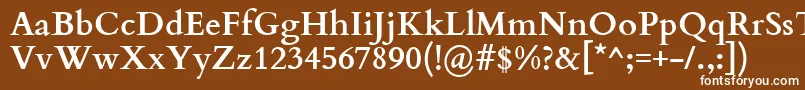 フォントCardoBold – 茶色の背景に白い文字