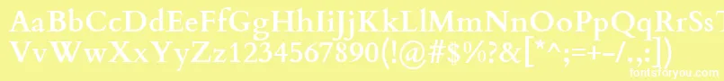 フォントCardoBold – 黄色い背景に白い文字