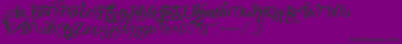 Botanink Font – Black Fonts on Purple Background