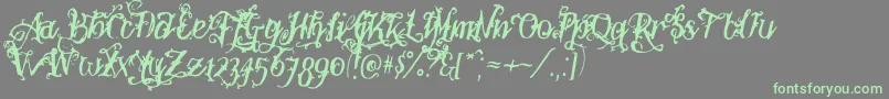 Botanink Font – Green Fonts on Gray Background