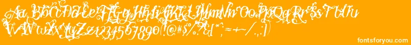 Botanink Font – White Fonts on Orange Background