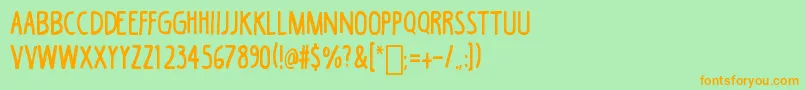 BlackCoffee Font – Orange Fonts on Green Background