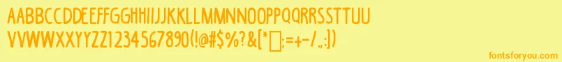 BlackCoffee Font – Orange Fonts on Yellow Background