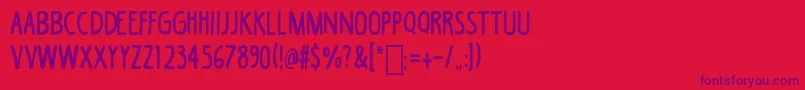 BlackCoffee Font – Purple Fonts on Red Background