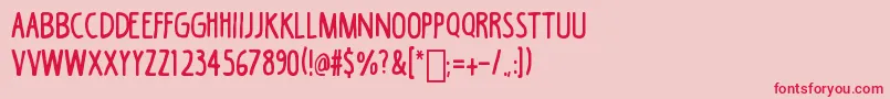 BlackCoffee Font – Red Fonts on Pink Background