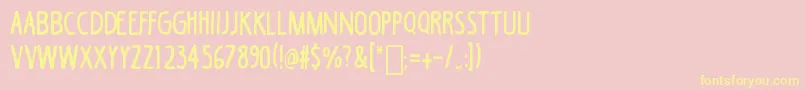 BlackCoffee Font – Yellow Fonts on Pink Background