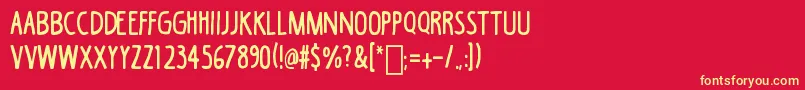 BlackCoffee Font – Yellow Fonts on Red Background
