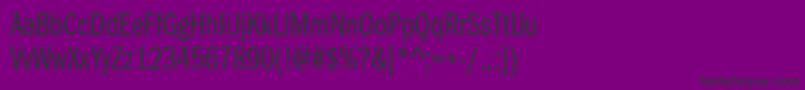 ItcfranklingothicstdBkcp-fontti – mustat fontit violetilla taustalla