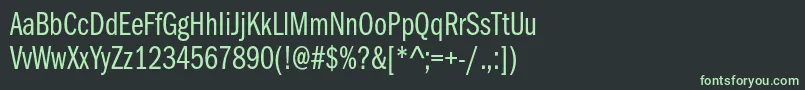 ItcfranklingothicstdBkcp Font – Green Fonts on Black Background