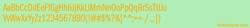 ItcfranklingothicstdBkcp Font – Orange Fonts on Green Background