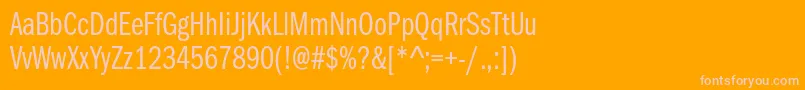 ItcfranklingothicstdBkcp Font – Pink Fonts on Orange Background