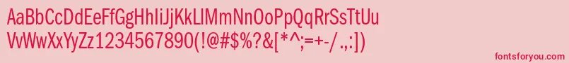 ItcfranklingothicstdBkcp Font – Red Fonts on Pink Background