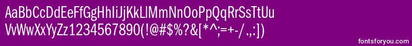 ItcfranklingothicstdBkcp Font – White Fonts on Purple Background