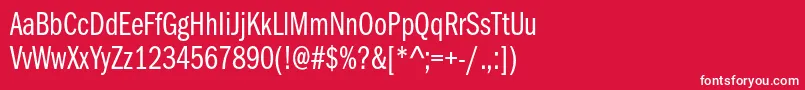 ItcfranklingothicstdBkcp Font – White Fonts on Red Background