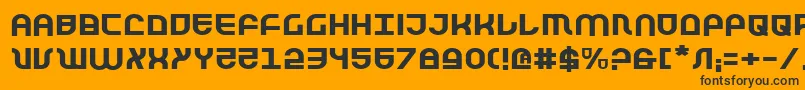 Trektroopere Font – Black Fonts on Orange Background