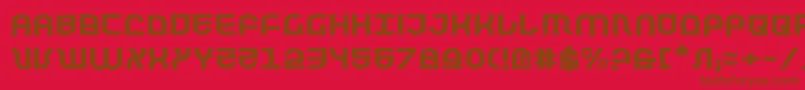 Trektroopere Font – Brown Fonts on Red Background