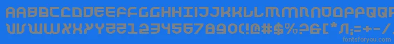 Trektroopere Font – Gray Fonts on Blue Background