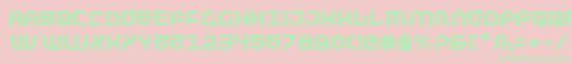 Trektroopere Font – Green Fonts on Pink Background