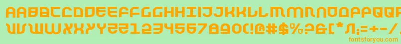 Trektroopere Font – Orange Fonts on Green Background