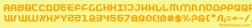 Trektroopere Font – Orange Fonts on Yellow Background