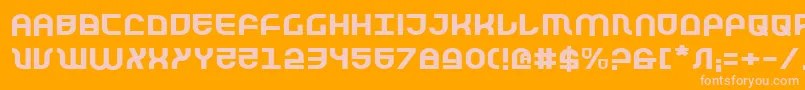 Trektroopere Font – Pink Fonts on Orange Background