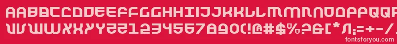 Trektroopere Font – Pink Fonts on Red Background