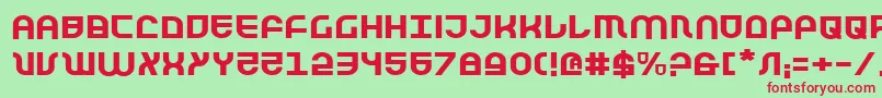 Trektroopere Font – Red Fonts on Green Background