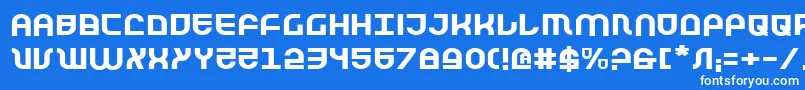 フォントTrektroopere – 青い背景に白い文字