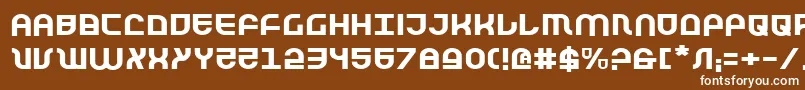 フォントTrektroopere – 茶色の背景に白い文字