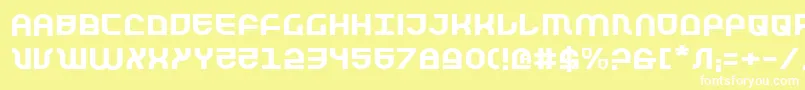 Trektroopere Font – White Fonts on Yellow Background